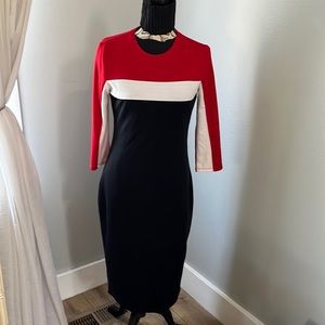 Zara color block dress, size large